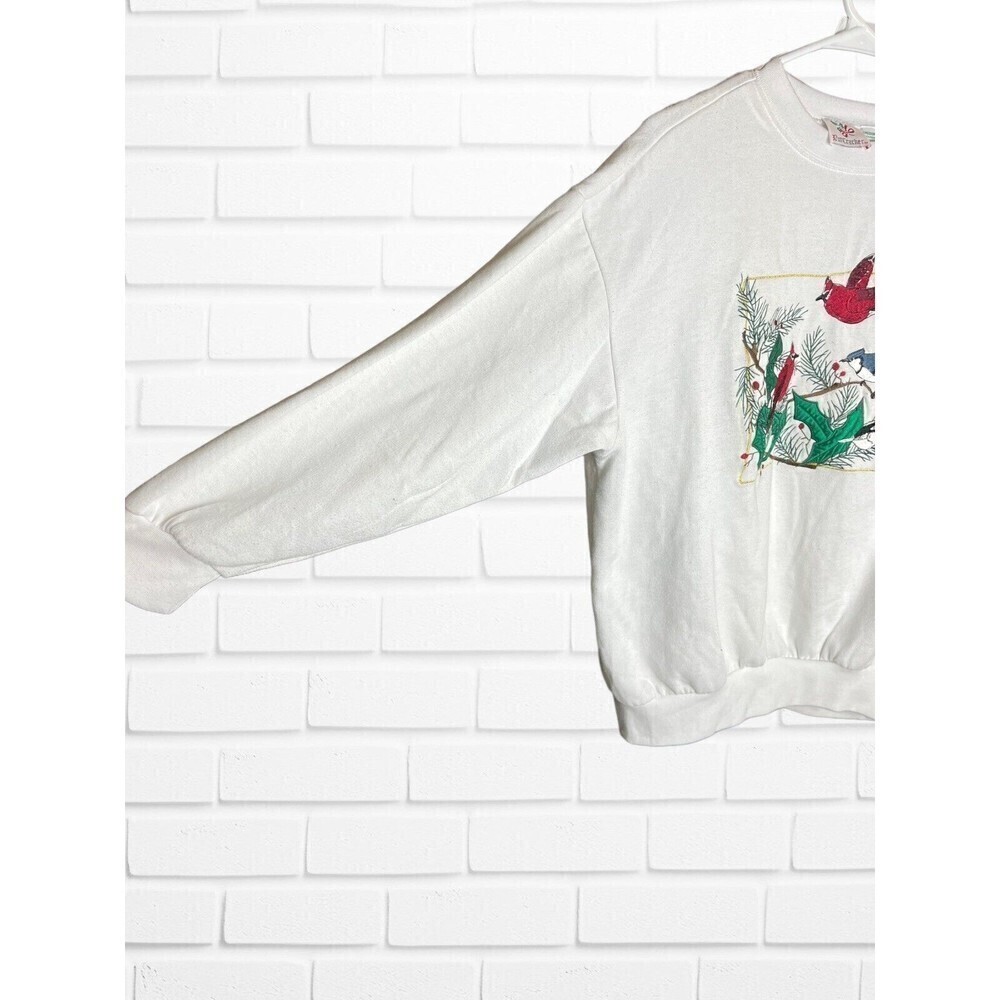 Vintage Nutcracker Women's Medium Crewneck Christmas Bird Xmas Sweatshirt Winter - Picture 4 of 7